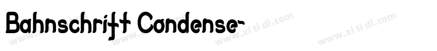 Bahnschrift Condense字体转换